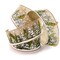 2 1/2" Wired Ribbon Winter Snowy Woodland Trees Burlap 25 Yards